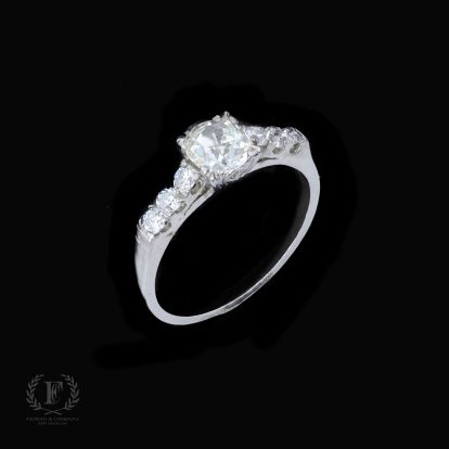 CUSHION DIAMOND PLATINUM ENGAGEMENT RING