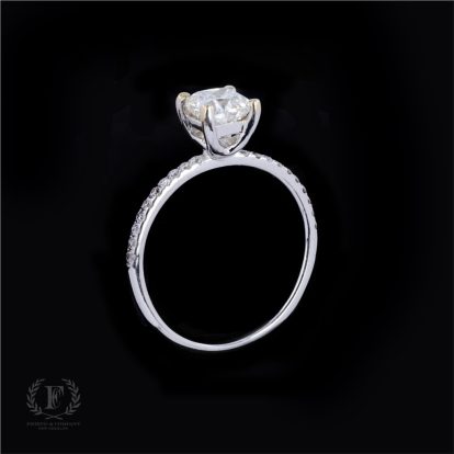 GIA CUSHION CUT DIAMOND ENGAGEMENT RING