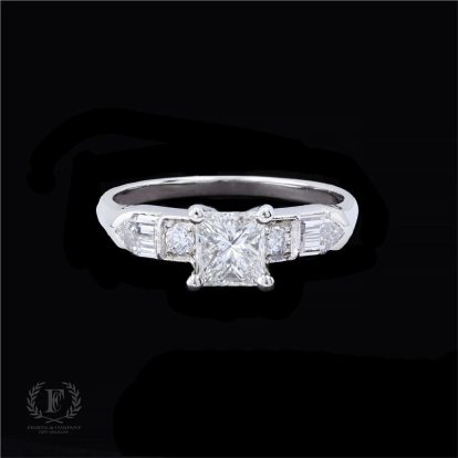 BRILLIANT PRINCESS CUT DIAMOND ENGAGEMENT RING
