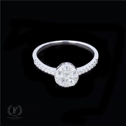 PERFECT PEDIGREE! JUBILEE CUT 14K WHITE GOLD DIAMOND RING
