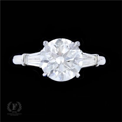 PLATINUM THREE STONE DIAMOND ENGAGEMENT RING