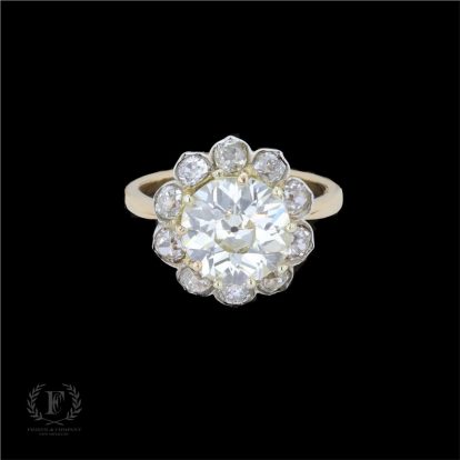 ANTIQUE OLD MINE CUT DIAMOND ENGAGEMENT RING