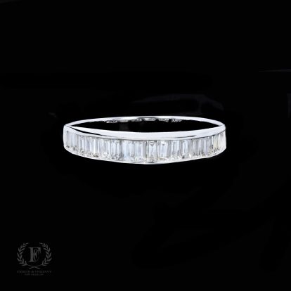 STUNNING FROM EVERY ANGLE! 14K WHITE GOLD DIAMOND FULL ETERNITY BAND