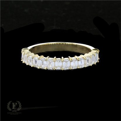 EMERALD CUT DIAMOND HALF ETERNITY BAND