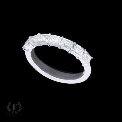 EMERALD CUT DIAMOND HALF ETERNITY BAND