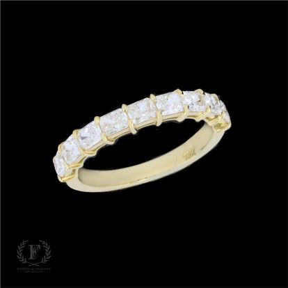 18K YELLOW GOLD DIAMOND HALF ETERITY BAND