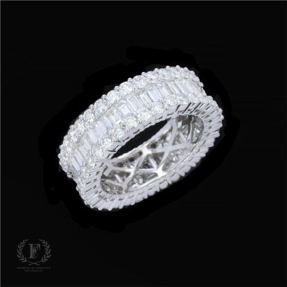 ROUND & BAGUETTE DIAMOND FULL ETERNITY BAND