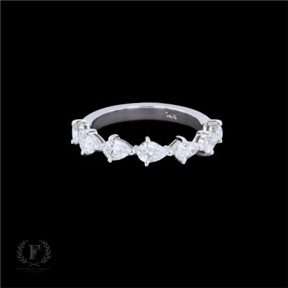 PEAR CUT BRILLIANT DIAMOND HALF ETERNITY BAND