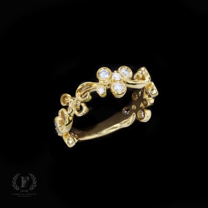 Yellow Gold Vine Motif Ring