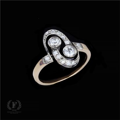 OLD MINE & ROUND DIAMOND GEORGIAN RING