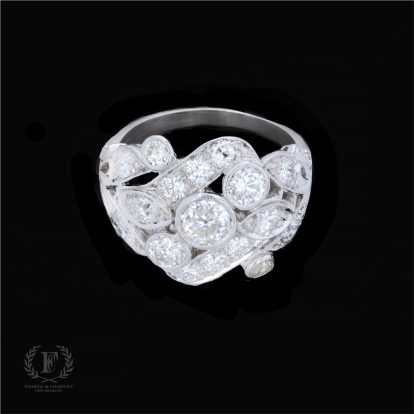 VINTAGE 1950S PLATINUM DIAMOND RING