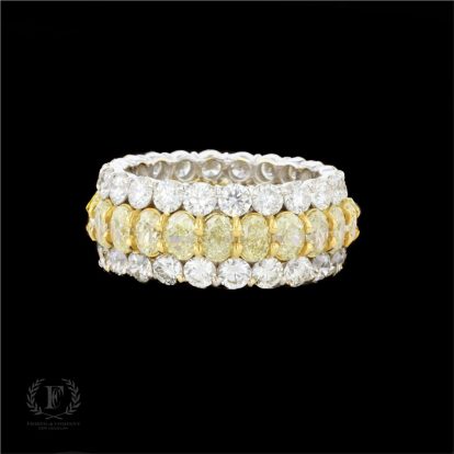 THREE TIMES THE SPARKLE THREE ROW DIAMOND RING
