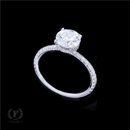 PLATINUM HIDDEN HALO DIAMOND RING
