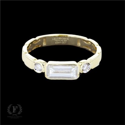 14K YELLOW GOLD DIAMOND RING