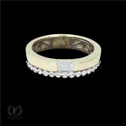 TWO TONE DIAMOND BAND