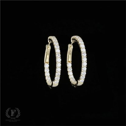 Two Carat Diamond Hoops