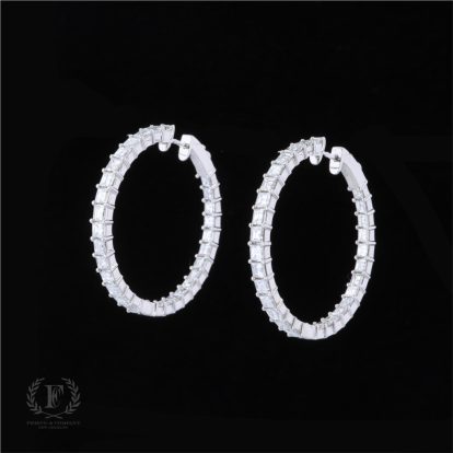 ASSCHER DIAMOND INSIDE OUT HOOPS