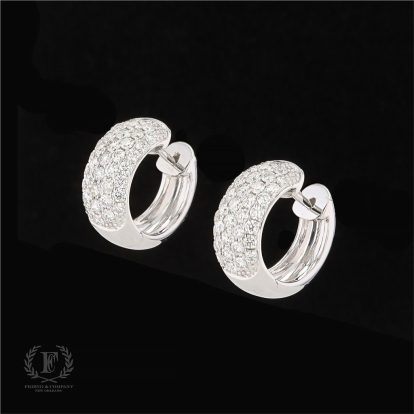 BRILLIANT DIAMOND HUGGIE EARRINGS
