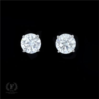 GIA CERTIFIED ROUND BRILLIANT DIAMOND STUDS