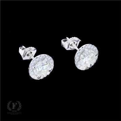 ROUND BRILLIANT DIAMOND HALO STUDS