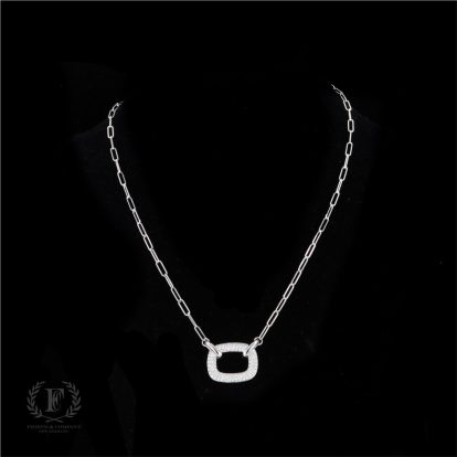 BE BEDAZZLED! DIAMOND PENDANT ON 14K WHITE GOLD CHAIN