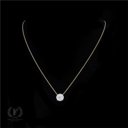 14K YELLOW GOLD DIAMOND PENDANT NECKLACE