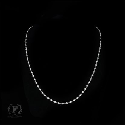 PLATINUM DIAMOND BY THE YARD ESTATE NECKLACE