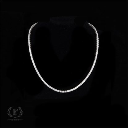 EMERALD CUT DIAMOND 17 INCH NECKLACE