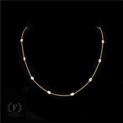 MARQUISE CUT DIAMOND BY THE YARD NECKLACE