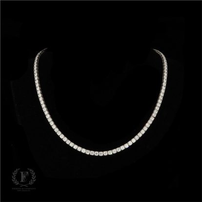 A SPARKLE STATEMENT! 18K WHITE GOLD DIAMOND NECKLACE