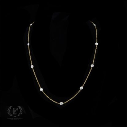 ROUND BRILLIANT DIAMOND BY THE YARD NECKLACE