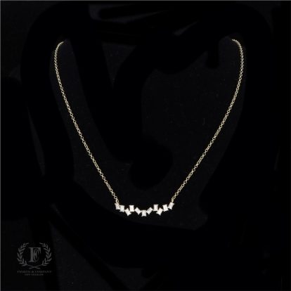 SCATTERED BAGUETTE DIAMOND NECKLACE