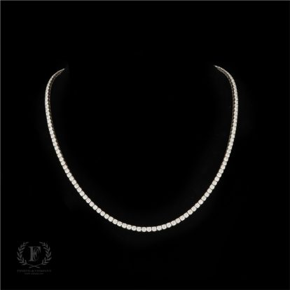BRILLIANT DIAMOND 14K WHITE GOLD TENNIS NECKLACE