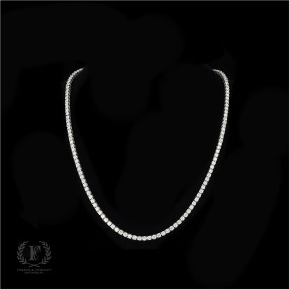 14K WHITE GOLD DIAMOND TENNIS NECKLACE