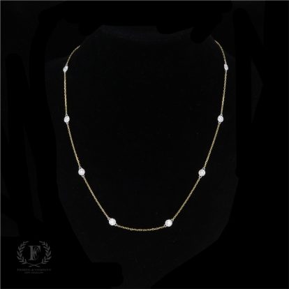 TWO TONE DIAMOND BY THE YARD NECKLACE