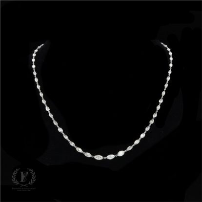 PLATINUM DIAMOND BY THE YARD NECKLACE