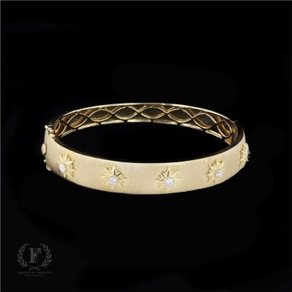 TREMENDOUS TWINKLE 14K YELLOW GOLD DIAMOND STARBURST BRACELET