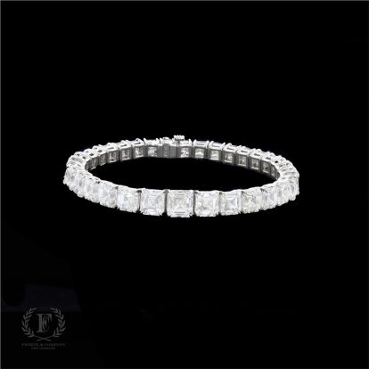 ASSCHER CUT DIAMOND TENNIS BRACELET
