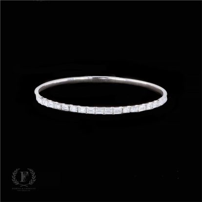 EMERALD CUT DIAMOND ESTATE BRACELET