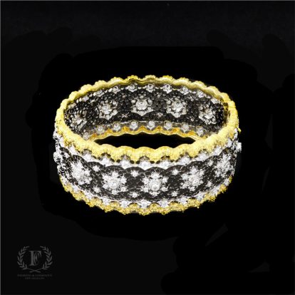 TWO TONE ROUND BRILLIANT DIAMOND BRACELET