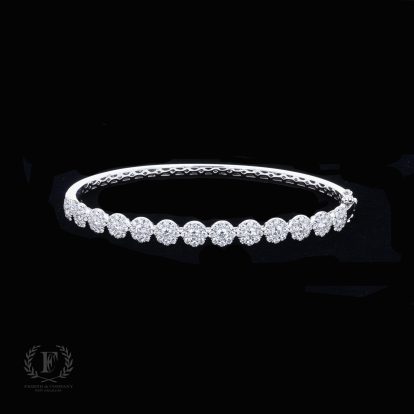 14K WHITE GOLD DIAMOND BRACELET