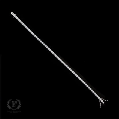 14K WHITE GOLD ROUND BRILLIANT DIAMOND TENNIS BRACELET