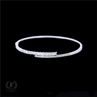 ROUND & BAGUETTE DIAMOND BYPASS BRACELET