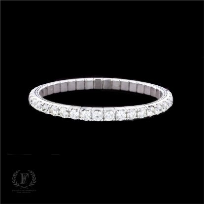 FLEXIBLE 14K WHITE GOLD DIAMOND BANGLE