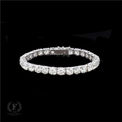 14K WHITE GOLD DIAMOND TENNIS BRACELET