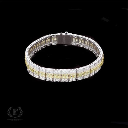 TWOTONE YELLOW AND WHITE DIAMOND BRACELET