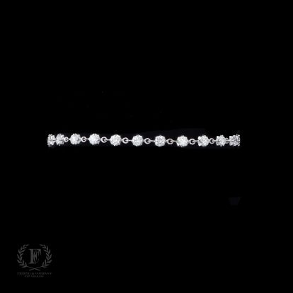 14K WHITE GOLD DIAMOND TENNIS BRACELET