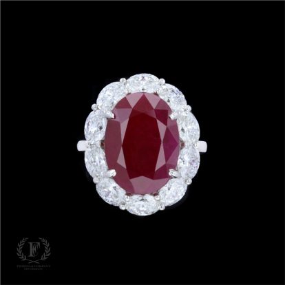 DRESS TO IMPRESS PLATINUM RUBY DIAMOND COCKTAIL RING