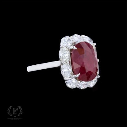 PLATINUM RUBY DIAMOND COCKTAIL RING