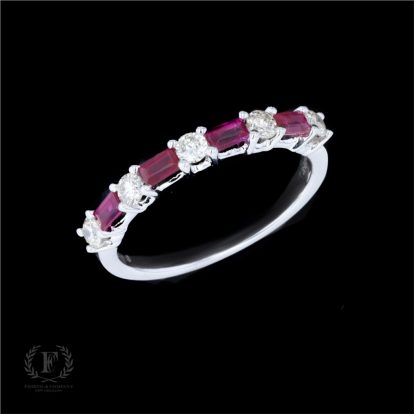 14K DIAMOND RUBY RING